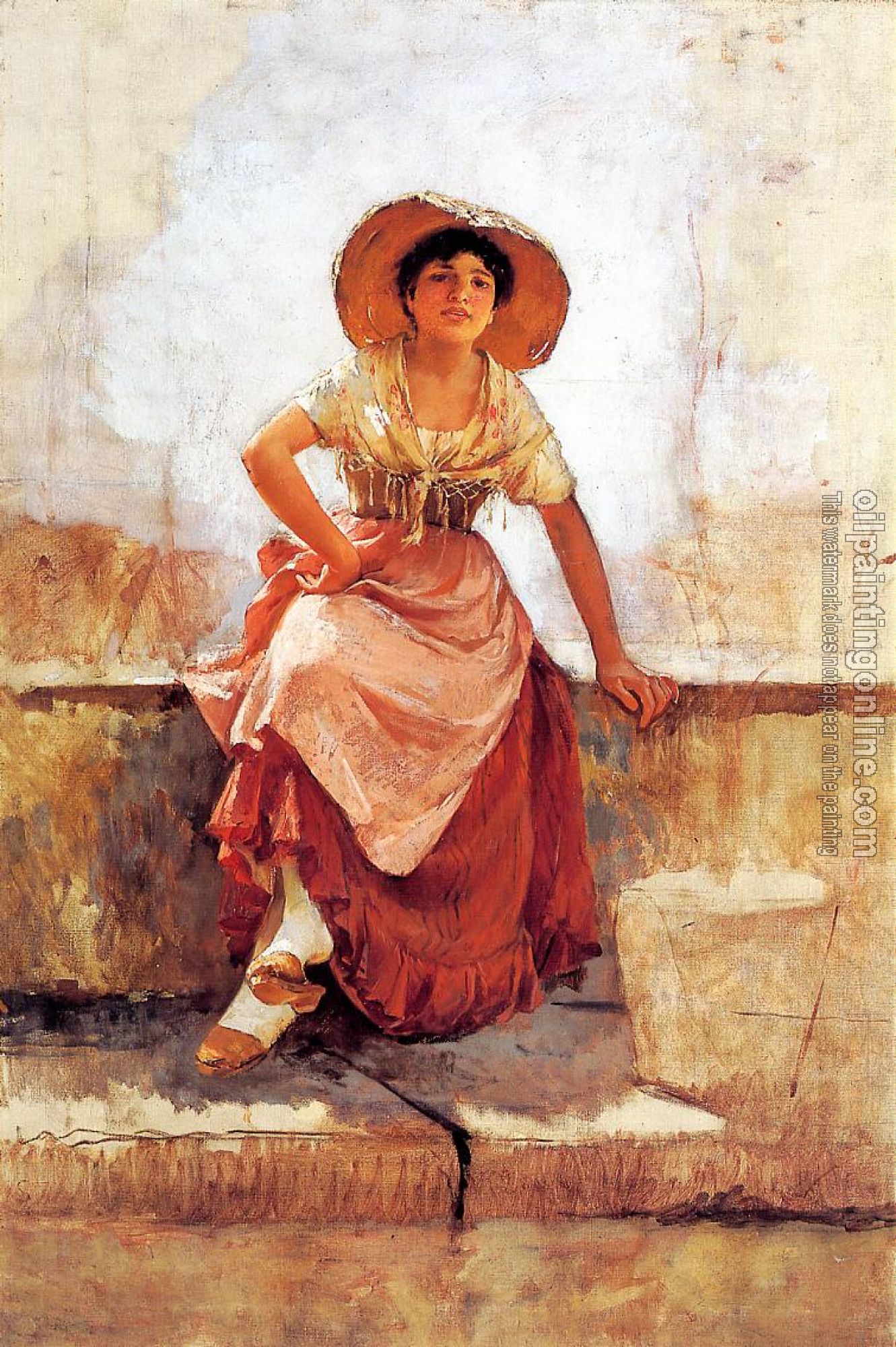 Frank Duveneck - Florentine Flower Girl